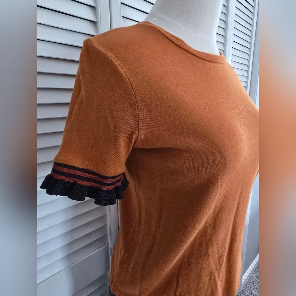 Zara Ruffle Sleeve Top - Picture 2 of 2